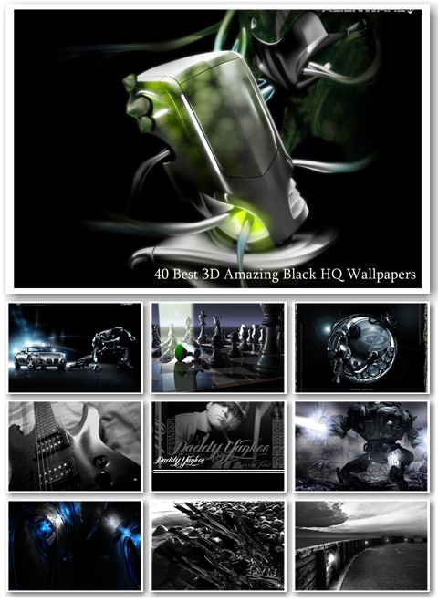40 Best 3D Amazing Black HQ Wallpapers