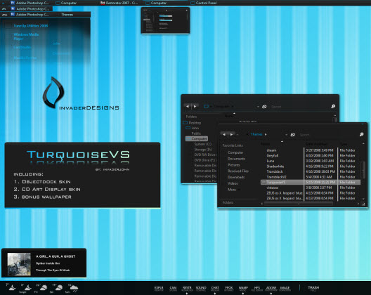 Turquoise VS : Ultra Dark Theme for Vista UmbrellaMOD.CoM Turquoise VS : Ultra Dark Theme for Vista UmbrellaMOD.CoM