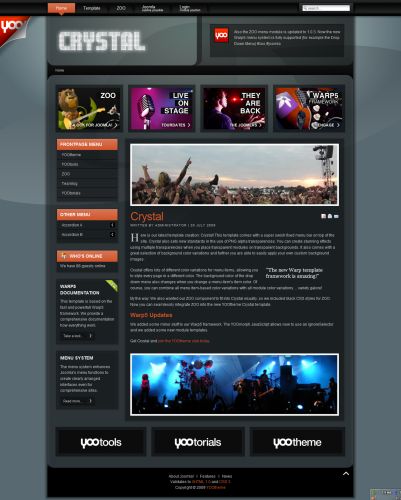 Crystal September 09 Joomla Template