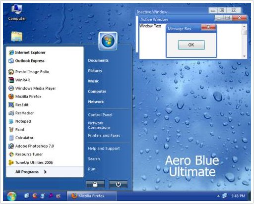 Aero Blue Ultimate Theme for Windows XP